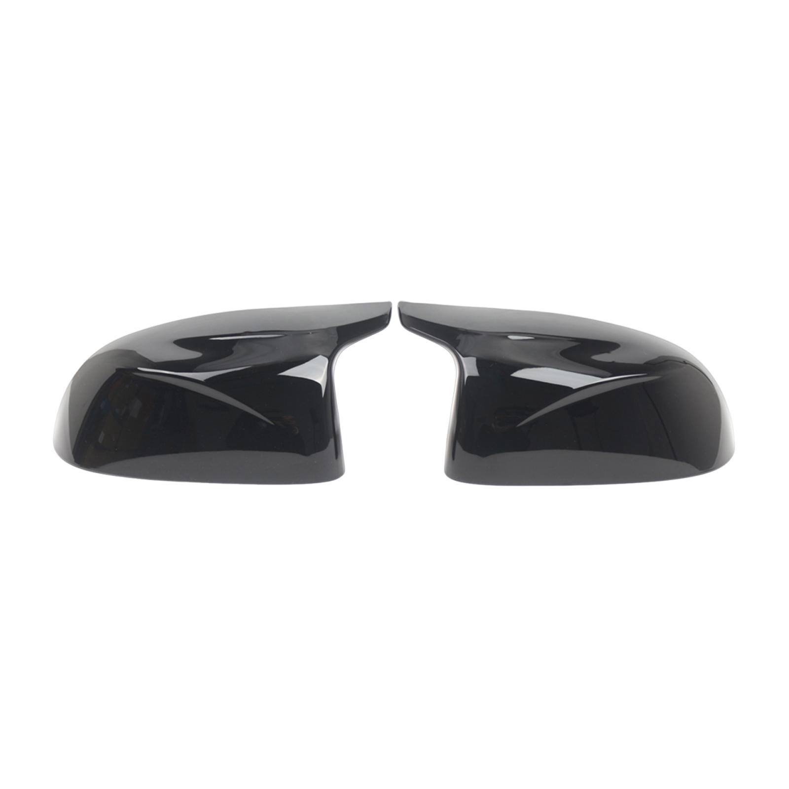 1 Pair ABS Side Mirror Cover Compatible for BMW X3 X4 X5 X6 X7 2018-2024 Door Mirror Covering Caps OEM 51162446964 51162446965 чёрный