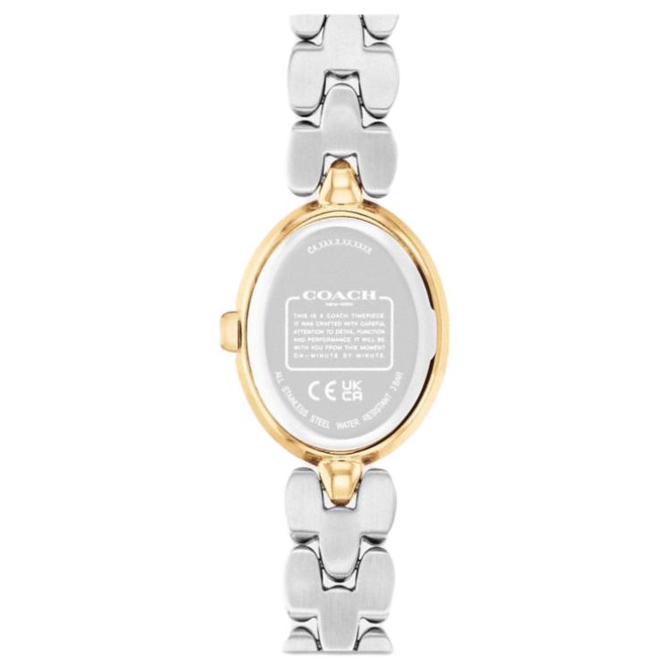 COACH Sammy watch quartz movement stainless steel strap 22mm white dial women's watch waterproof 30 meters CY642