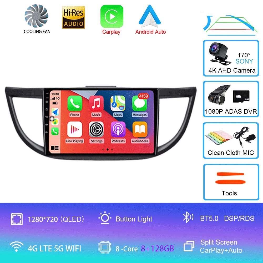 Android 14 Radio For Honda CRV CR-V 2011 2012 2013 2014 2015 2016 Carplay Mobil Multimedia Video Player Navigasi GPS 2din Screen
