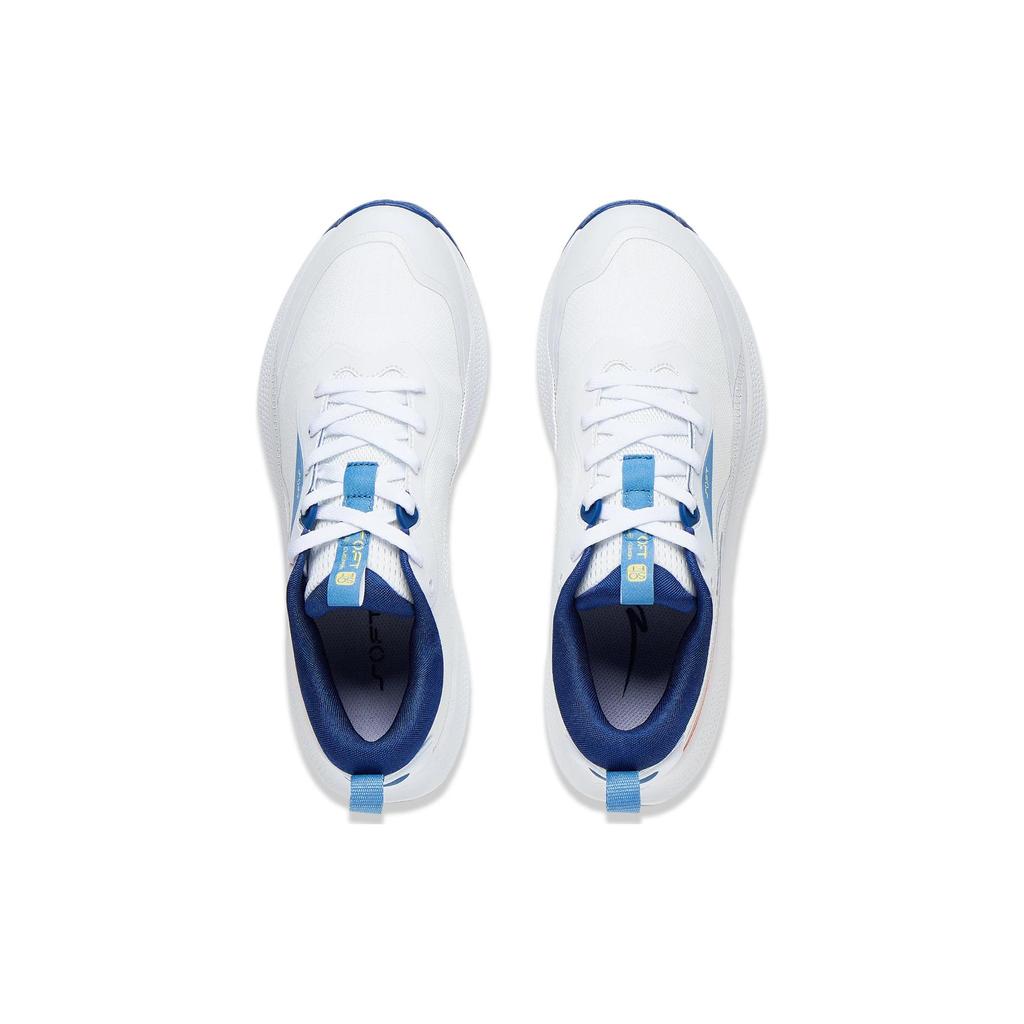 Li Ning SOFT ELEMENT Comfortable Cushioning Breathable Low top Casual Shoes Men's Standard White AGLT179-3