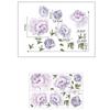 Purple Peony Flowers Wall Stickers for Kids Room Living Room Bedroom Home Decoration Wall Decal