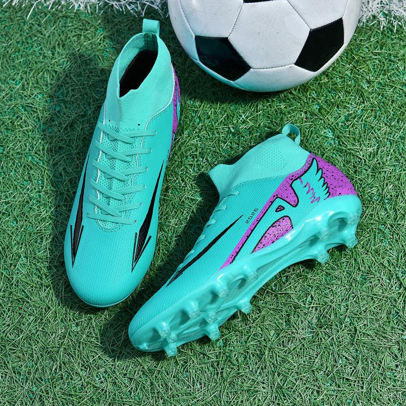 35-46 Scarpe da Calcio da Uomo Taglia Grande Antiscivolo Resistenti all'Usura Moda TF/AG Tacchetti High Top Scarpe da Calcio per Ragazzi