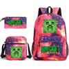 Minecraft Schooltas Game Merchandise Student Grote Capaciteit Print Drie Delige Schooltas Mannen En Vrouwen
