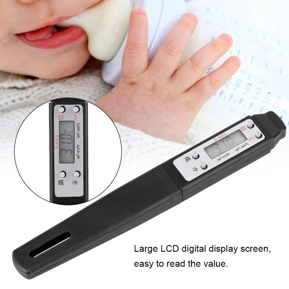Portable Digital Pen Type Thermometer with   Probe for Kitchen Cooking BBQ Meat Fry Food Milk