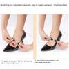 New 1.5CM Width High Heels Shoelaces Women Elastic Laces Heel Shoes Belt U-shaped Pearl Buckle No Tie Shoelace Shoe Accessories