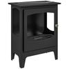 Ethanol Fireplace Black Contemporary Steel 39x26x54 cm 1.2L Tank