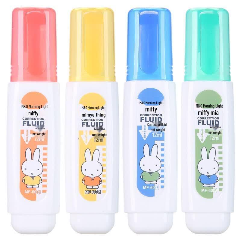 M&G Miffy MF6001 Correction Fluid, 12ml (6-Pack)