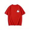 Womens 2026 New Hello Kitty Cartoon Printed Pure Cotton Womens Short Sleeved Tshirt Casual Trend Round Neck Womens Tshirt