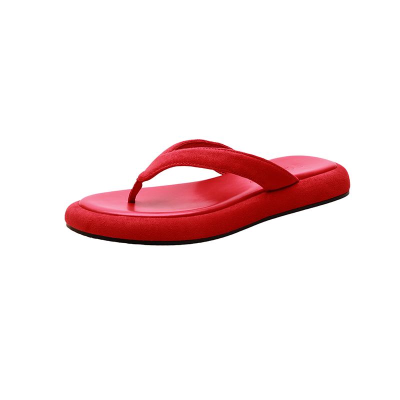 New Summer Fashion Flats Flip Flop Concise Round Clip Toe Women Slippers Elegant Beach Vacation Slide Shoes