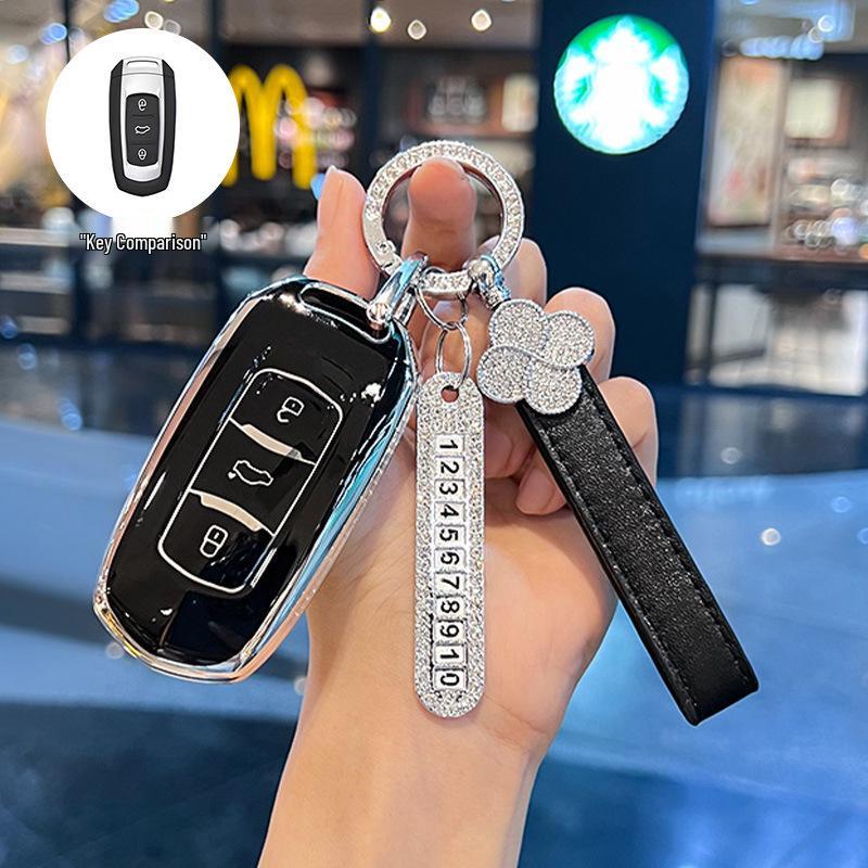 Geely Car Key Case for Emgrand GS, Boyue, X3 Vision, X6 Borui, S1, Panda Mini - Unisex Shell Cover