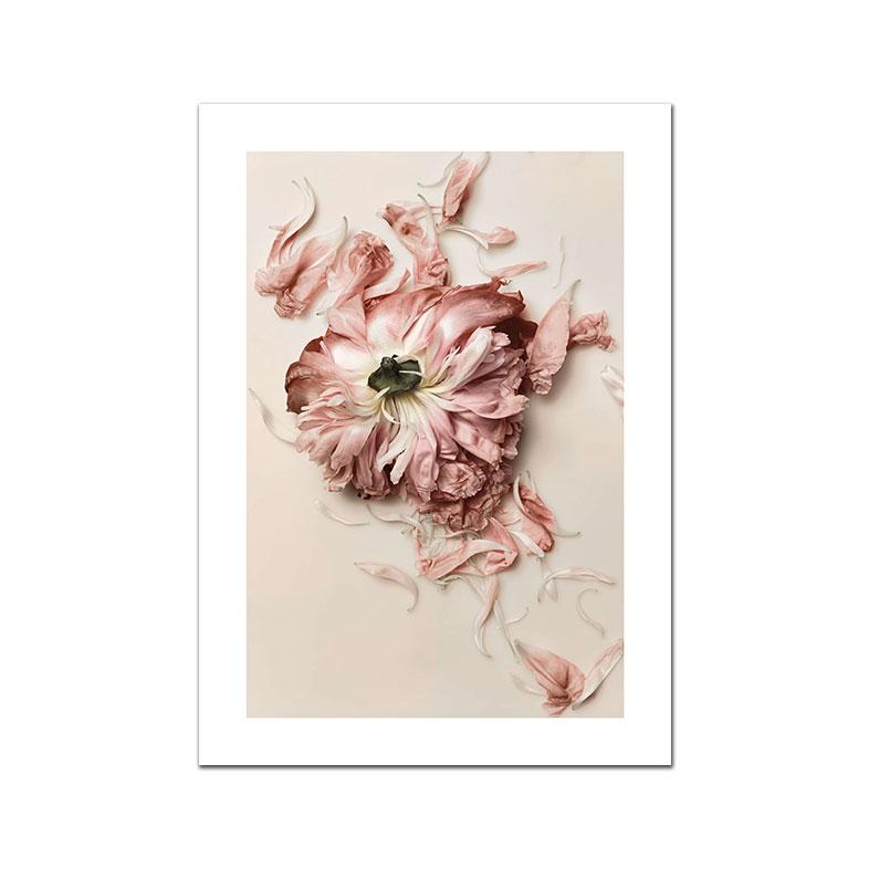 White Pink Red Flower Posters and Print Beatiful Peony Lily Poppy Canvas Painting Modern Wall Art Picture Living Room Decoration