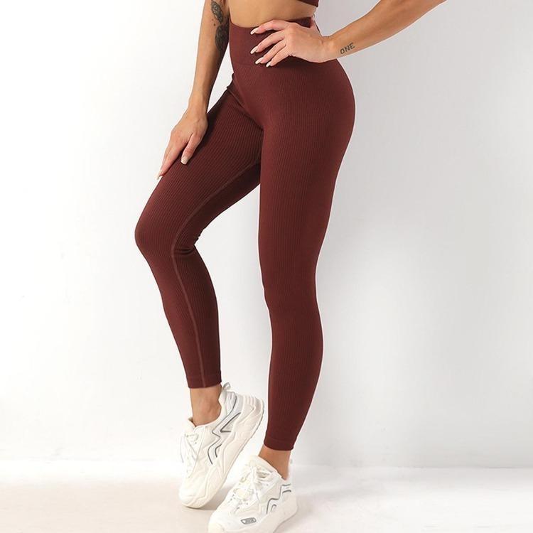 High Waist Women Yoga Pants Stretchy Seamless Leggings Gym Fitness Exercise Sports Clothes Solid