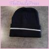 Hat Fluorescent Knitted Rolled Hem Design For Winter Warmth Stylish Weather Cold