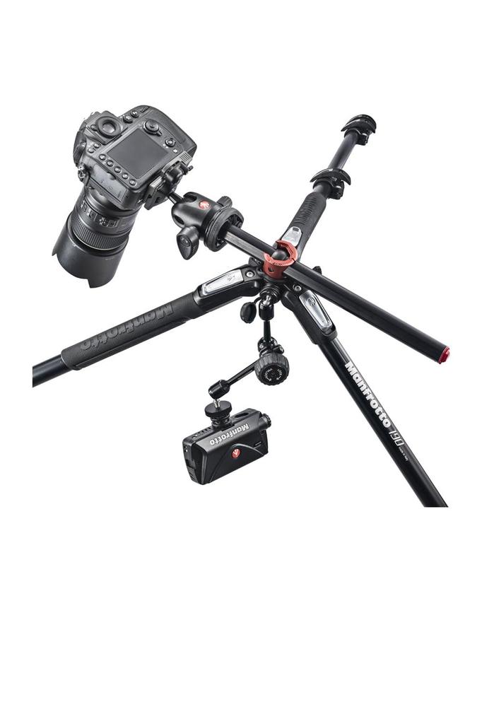 Manfrotto 190 Pro Aluminum 4 Maximum Height Folded Height Weight Load Capacity Head Not Lever Smartphone Clamp JP A00022BMN Tripod, Sections, 160cm,