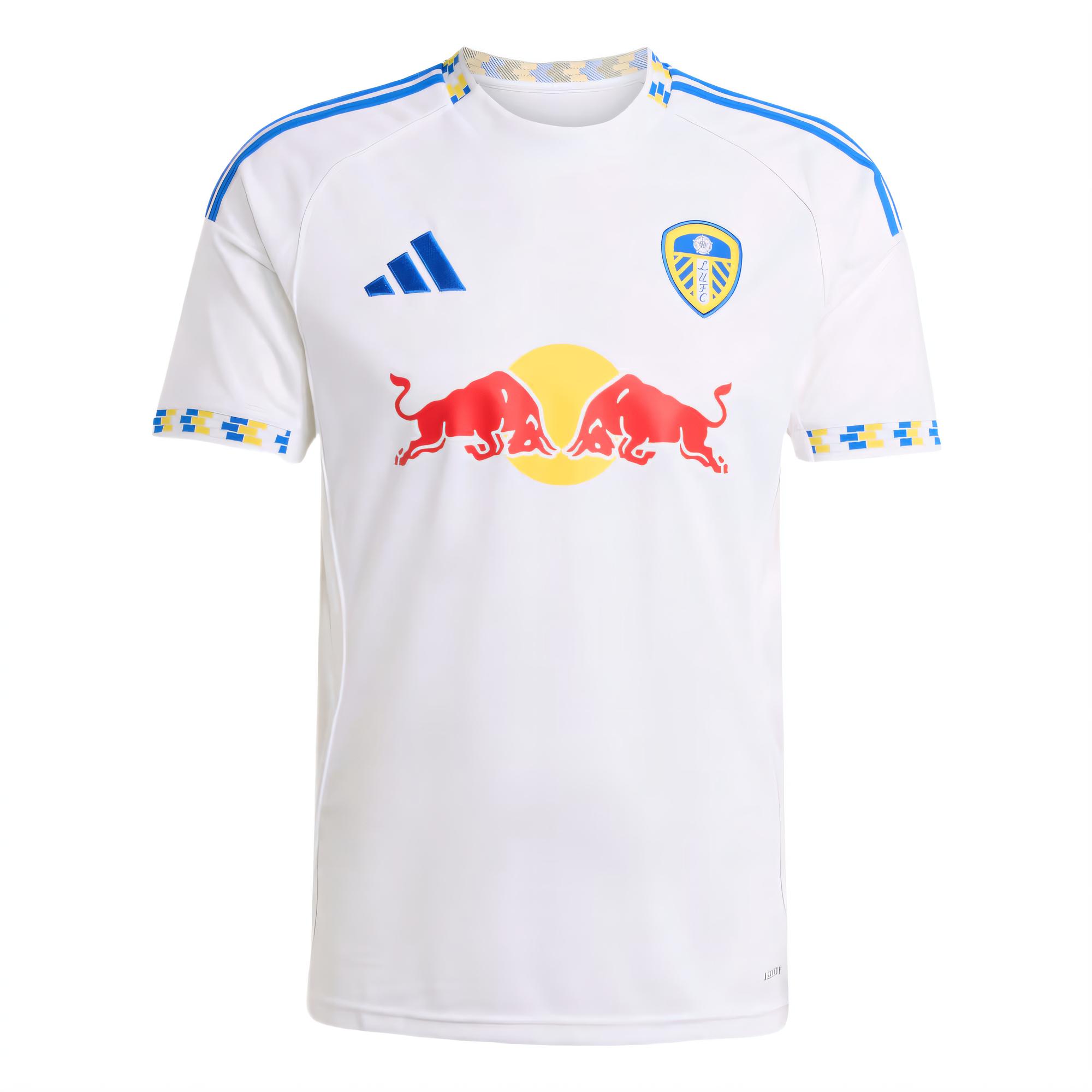 

Adidas Leeds United Round Neck Slim Fit Sports Moisture Wicking Football Shirt Men tops JI7272 L