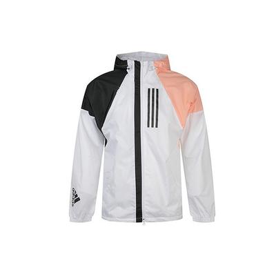 Color Block Training Sports Jacket Men Outerwear White EK4626
