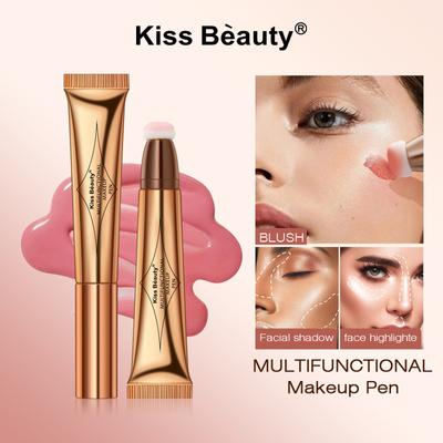 Kissbeauty Multifunctional Makeup Pen Liquid Blush Highlight Pearlescent Grooming Pen Fine Glitter Naturally Brightens Face