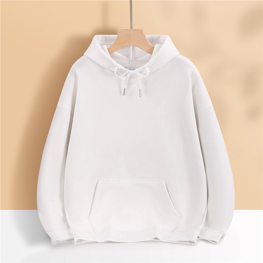 Autumn/Winter Pearl Series Fleece Hooded Dropped Shoulder Sweater, Casual Long Sleeved Couple Clothes,Trendy Brand  Unisex