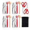 Camping Equipment 19Pcs Seafood Tools Set High Quality Crab Lobster Nut Fork Seafood Needle Seafood Scissors Camping Gear