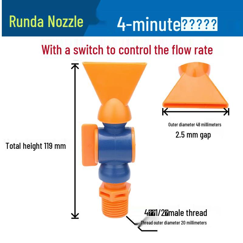 Low Pressure Fan-Shaped Air Knife Nozzle - Flat Jet Liquid Spray Head
