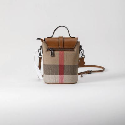 Mini Handbag Niche Women's Bag Leather Messenger Mobile Phone Bag Splicing Min Handbag