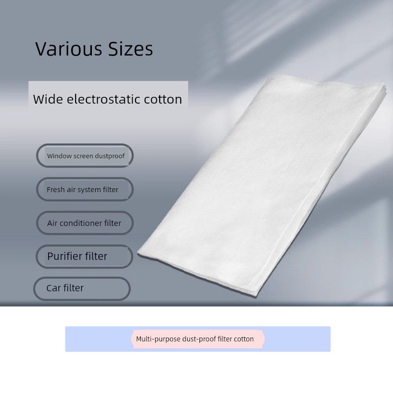 

Air System Dust-Proof Filter Screen Window Air Dust Removal Electrostatic Filter Cotton High-Efficiency High-Resistance Air Dust Removal Filtration 40X100Cm Comes with Installation Buckle
