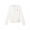 Fila Heritage Knitted Comfortable Long Sleeve Slim Fit T-Shirt Women Tops F11W638205FIV
