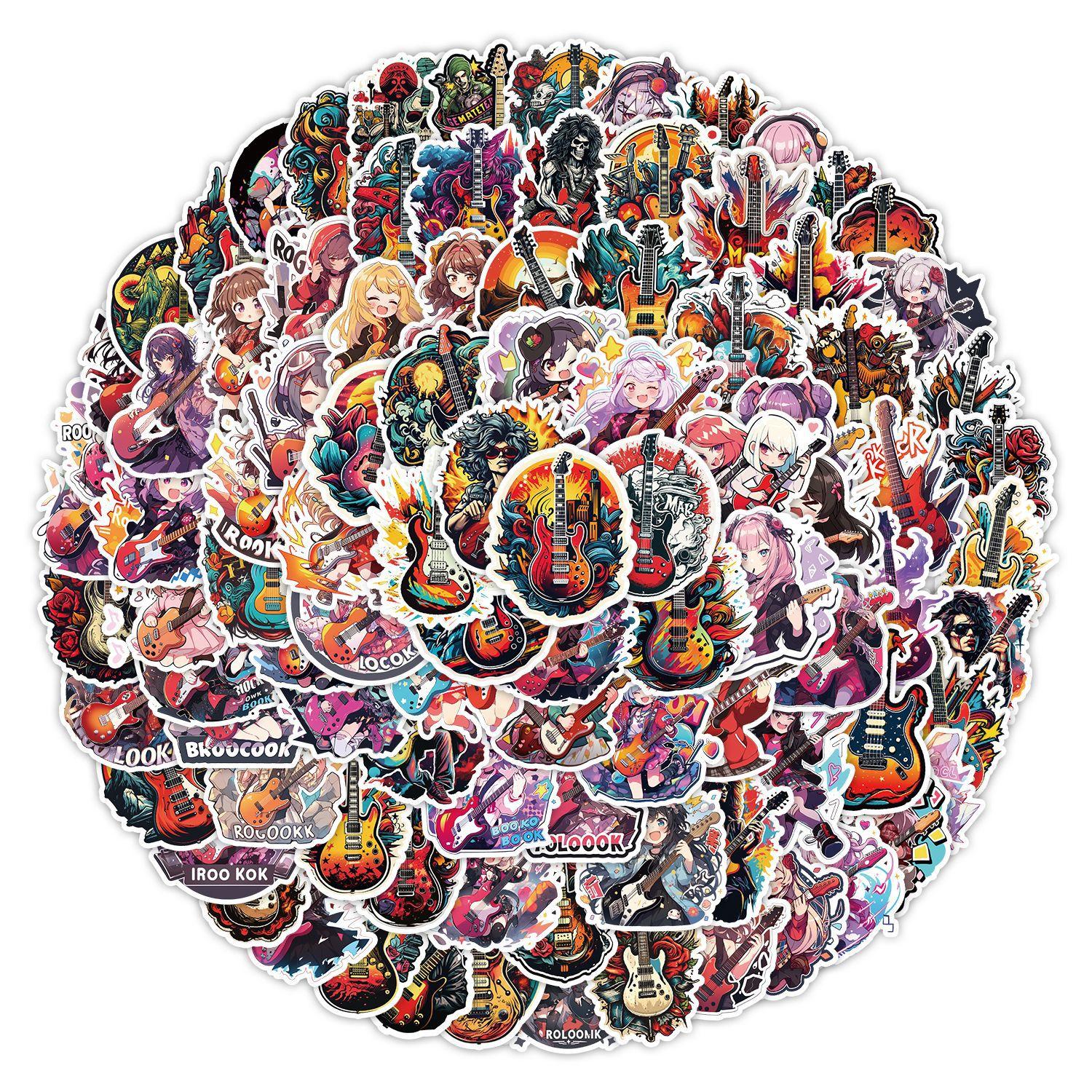 

100 Rock Graffiti Stickers Pack Suitcase Skateboard Mobile Phone Decoration Stickers Waterproof Creative Children s Cartoon Stickers