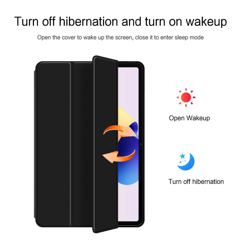 Für Xiaomi Redmi Pad 2 Pro Hülle PU-Leder TPU Rückseite Dreifachständer Tablet-Abdeckung