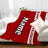 Custom Name Personalized Manchester Football F.C Print Blankets, Home Decor, Bedroom, Sofa, Camping, Couch, Gifts for Birthday Christmas