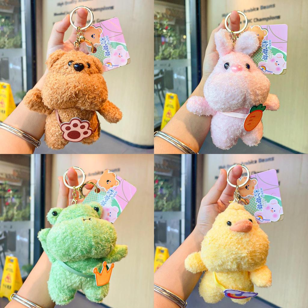 Cute Cartoon Plush Dudu Mouth Bear Keychain Perfect Birthday Gift