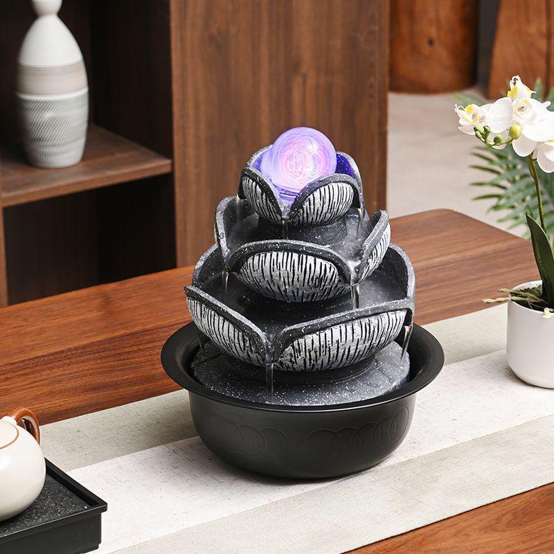 Popular Resin Water Feature: Small Zen Desktop Fountain for Wealth and Tranquility