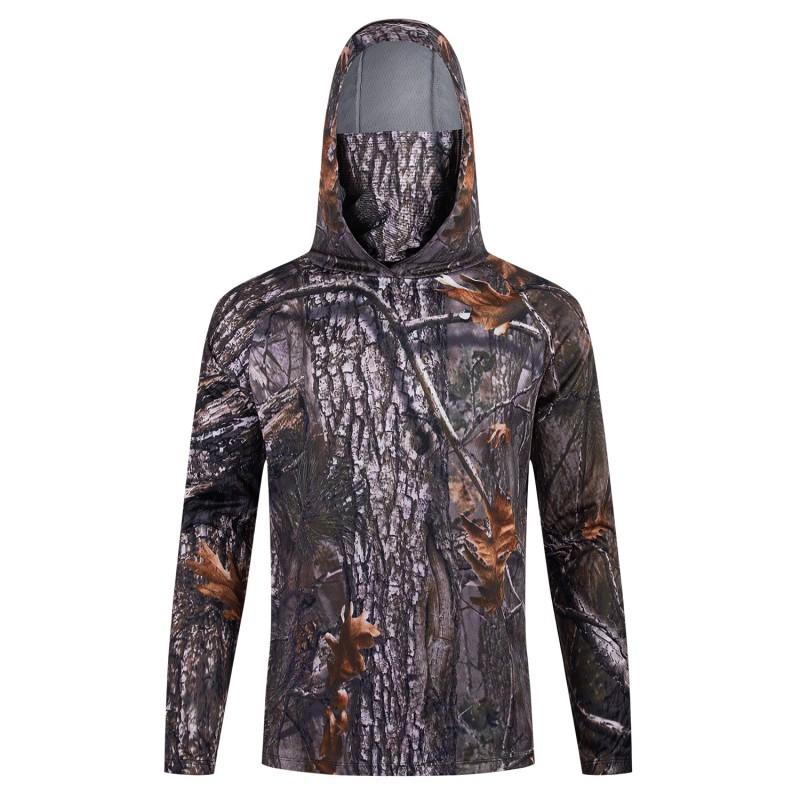 Mens Quick-Dry Breathable Mesh Hunting Fishing Sun Protection Shirt Outdoor Activities Fall Winter
