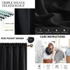 1/2pc Panel Blackout Curtains Black Drapes Light Reducing Thermal Insulated for Living Room Bedroom Office Window Decoration
