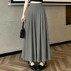 ZANZEA Women Casual Elastic Waist Solid Color Loose Wide Leg Pants