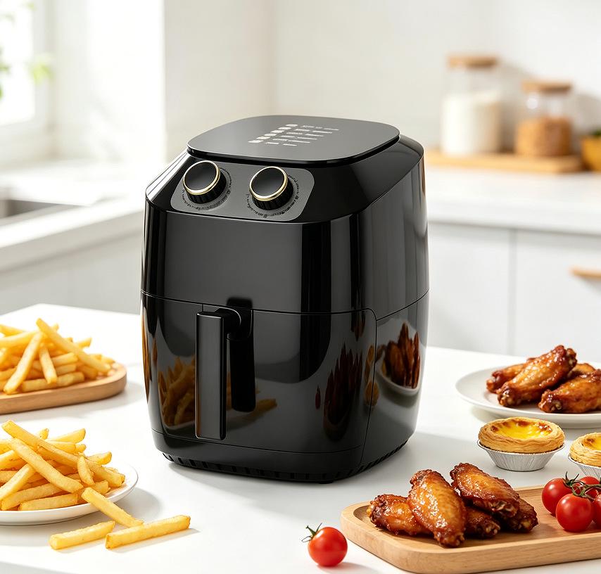Household 4L Large Capacity Touch Screen Air Fryer
