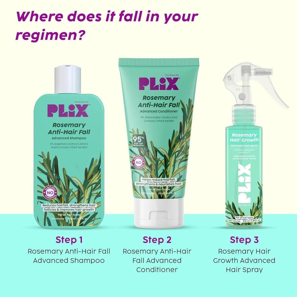 THE PLANT FIX Duo przeciw wypadaniu włosów z rozmarynem do wzrostu włosów Szampon + Spray 300ml