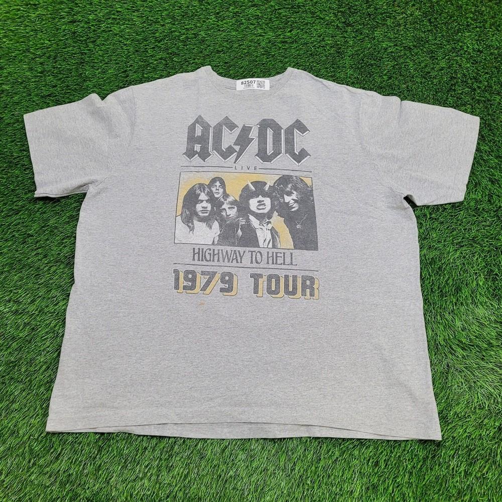 

AC/DC Highway to Hell Tour Rock Band Tee S-4XL Unisex T-Shirt L