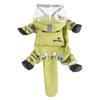 Dog Green Waterproof Clothes Summer Letter Printed Teddy Raincoat Small Dog Walking Rainy Days Clothing Four Legged Raincoat