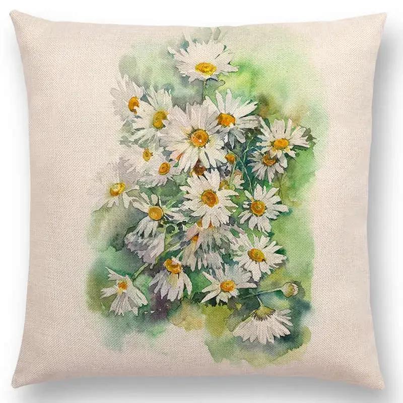Throw Pillow Cushion Cover Flower Plant Office Lumbar Pillow Sofa Cushion  Pillow Case Cover for Sofa Bed Room Decoration