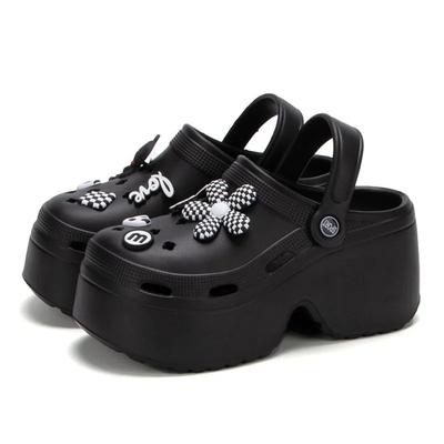 Summer Soft Thick Sole Diy Clogs Garden Shoes Woman Closed Toe Non-Slip Beach Slides Sandals