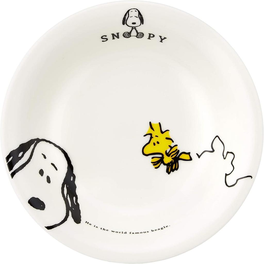 Snoopy Dinnerware Dishwasher and Microwave Made In 606741 "Peanuts" Children's Set, Ceramic, Safe, Children's Dinnerware, Gift, 5-Piece Set, Joy,
