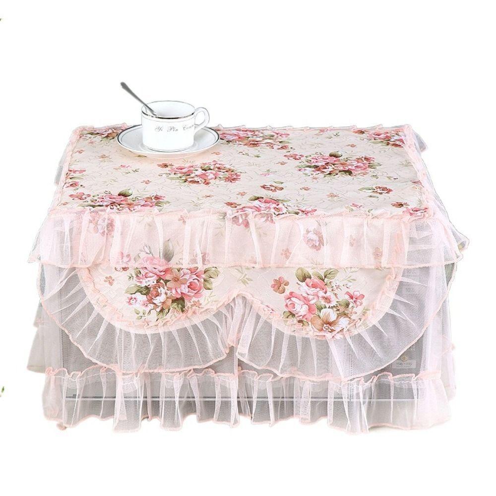 Romantic Lace Protector Cover Home Decor Square Home Cover Cloth Microwave Cover Flounce