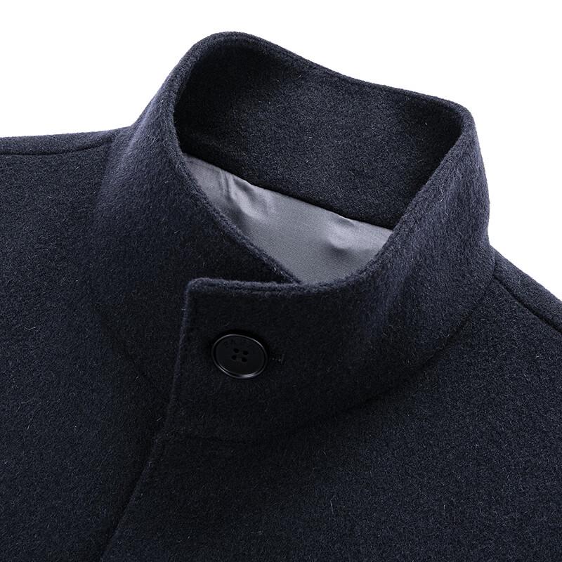 FAPAI Men's 100% Merino Wool Coat with Detachable Down Liner