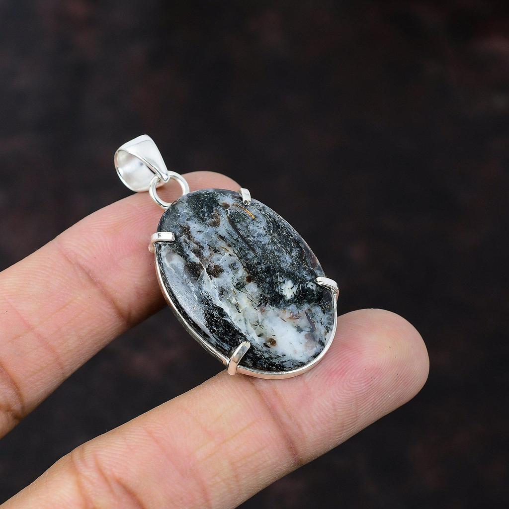 Astrophyllite Pendant Gemstone Jewelry 925 Sterling Silver Pendant Handmade Brand New Jewelry Boho Pendant Gift For Friend Beautiful Pendant