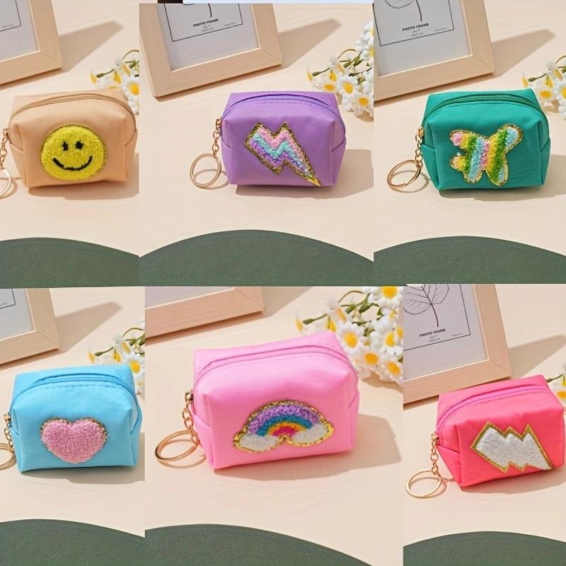 2 pièces Pochette en Polyester pour Maquillage, Portefeuille Zéro, Pochette à Rouge à Lèvres, Portables, Trousses de Toilette de Voyage - Pochettes Cosmétiques avec Fermeture Éclair