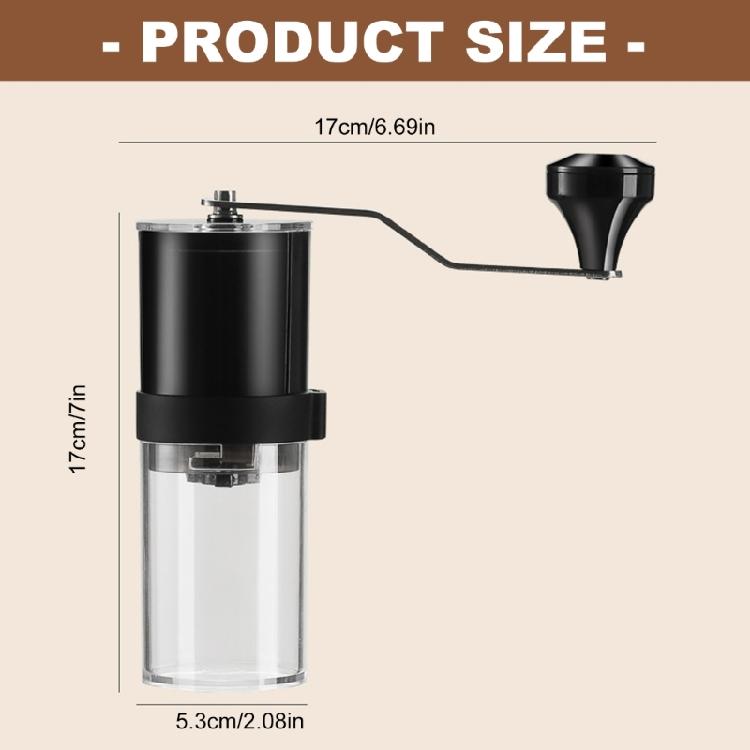 Easy Cleaning Manual Coffee Grinders Adjustable Coarseness Portable Design Quiet Operation For Family Use Home Kitchens
