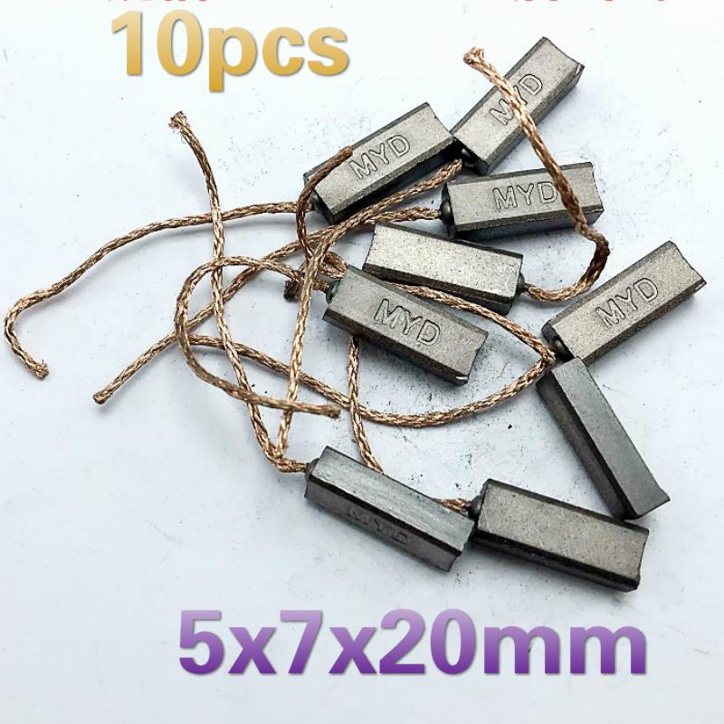 

10pcs 5X7X20mm 5X8X20mm High quality Car Generator Brush Brush Regulator Rear Outlet Line 5X7X20mm