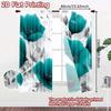 2D FLAT PRINTING 2pcs Curtains (Without Rod) Floral Elegance in Blue Easter Festival Popular Curtains&Drapes Durable Polyester
