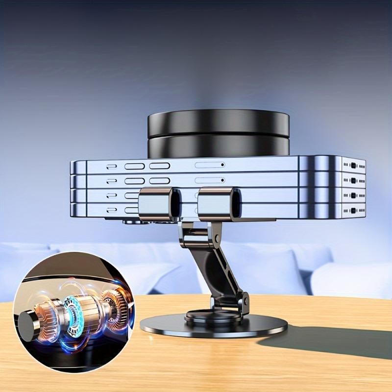 360 Degree Rotating Full Metal Universal Stand for Mobile Phones and Tablets with Adjustable Height and Stable Base